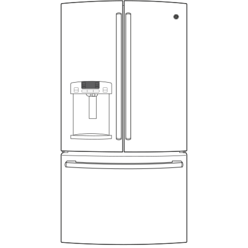 27.7 Cu. Ft. French-Door Refrigerator GFE28HGHBB