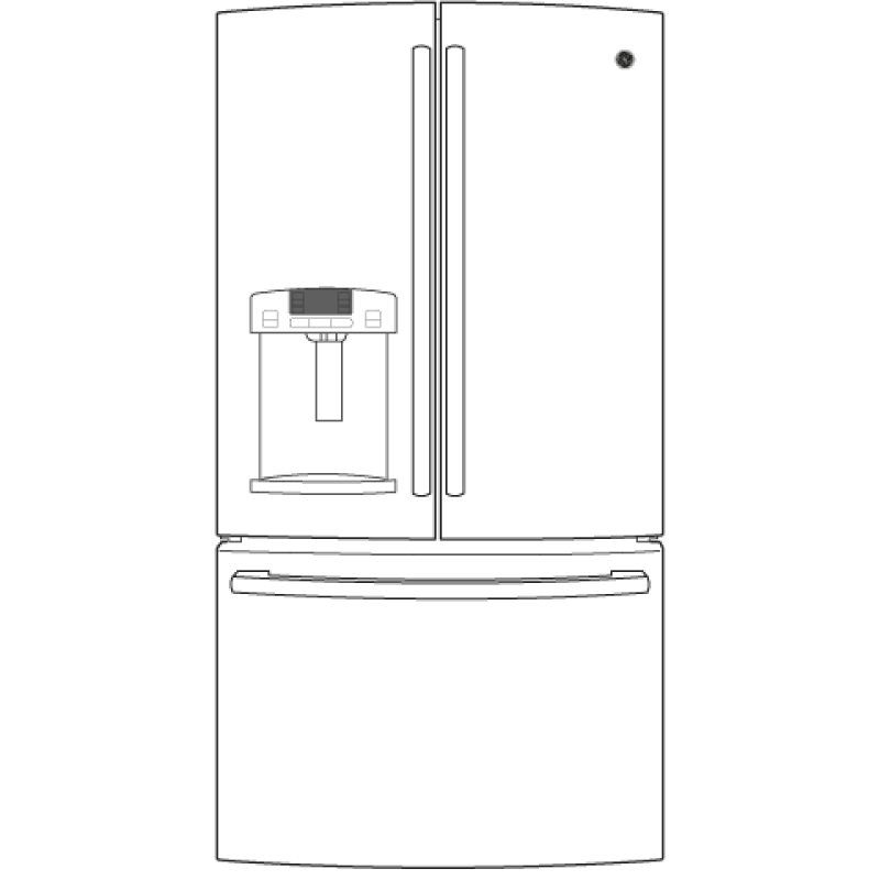 27.7 Cu. Ft. French-Door Refrigerator GFE29HGDBB