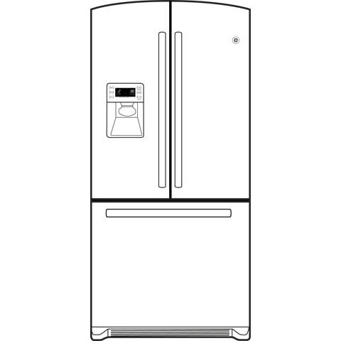 25.9 Cu. Ft. French-Door Refrigerator with Icemaker GFSF6PKBBB