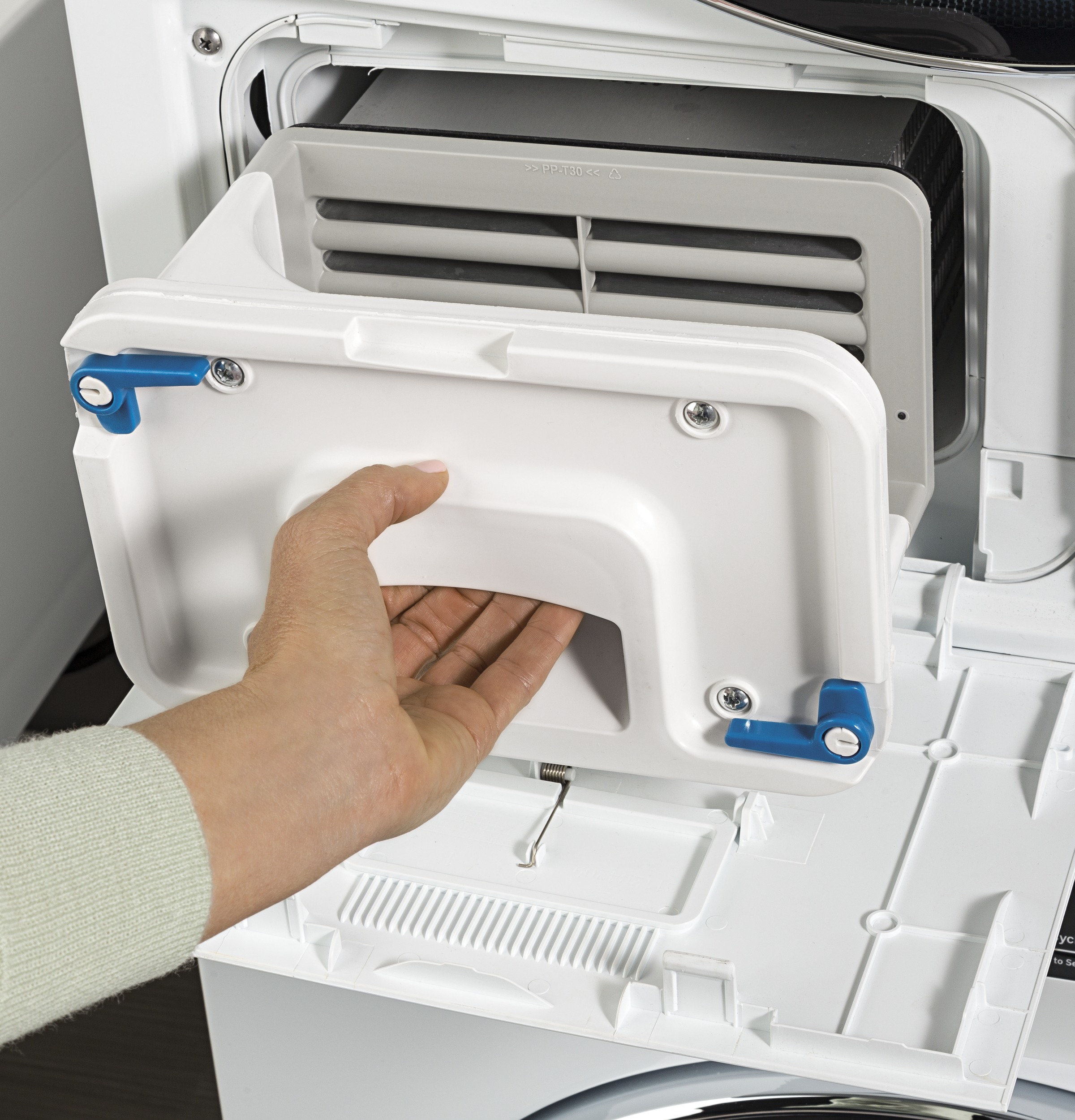 4.0 cu.ft. Capacity 24" Ventless Condenser Frontload Electric Dryer with Stainless Steel Basket GFT14ESSLWW
