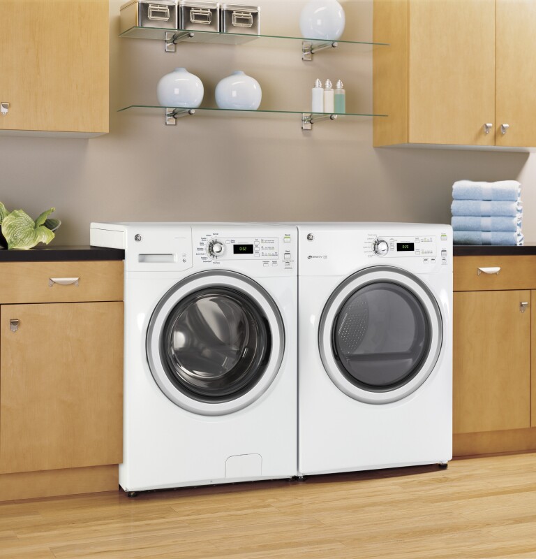 Long Vent 7.0 cu. ft. capacity electric dryer GFV40ESCMWW