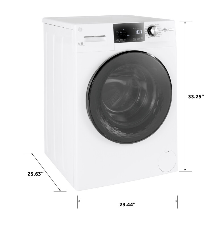 24" 2.4 Cu. Ft. Front Load Washer with Steam GFW148SSMWW