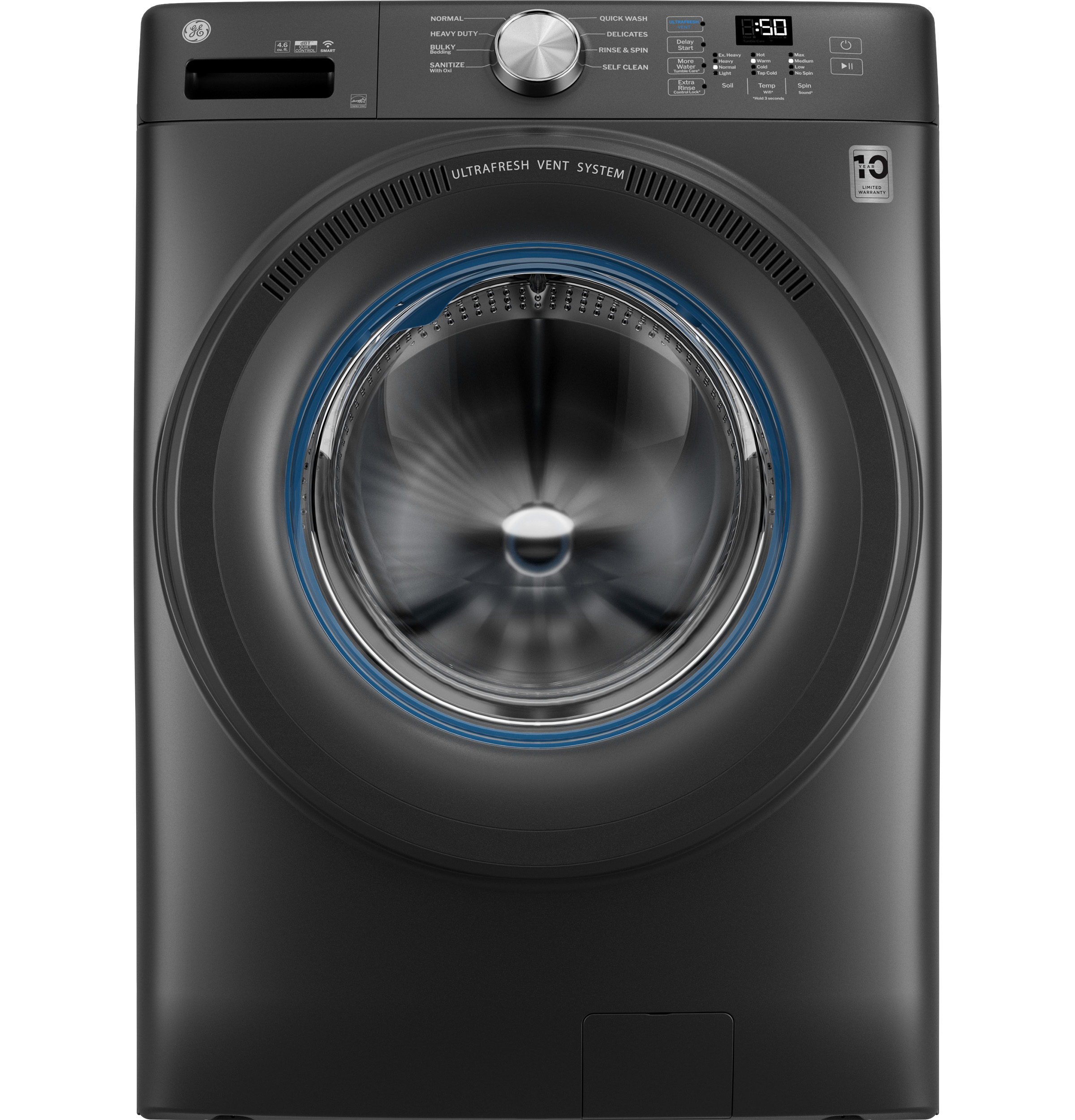 4.6 cu. ft. Capacity Smart Front Load Washer with UltraFresh Vent System with OdorBlock GFW350SPYDS