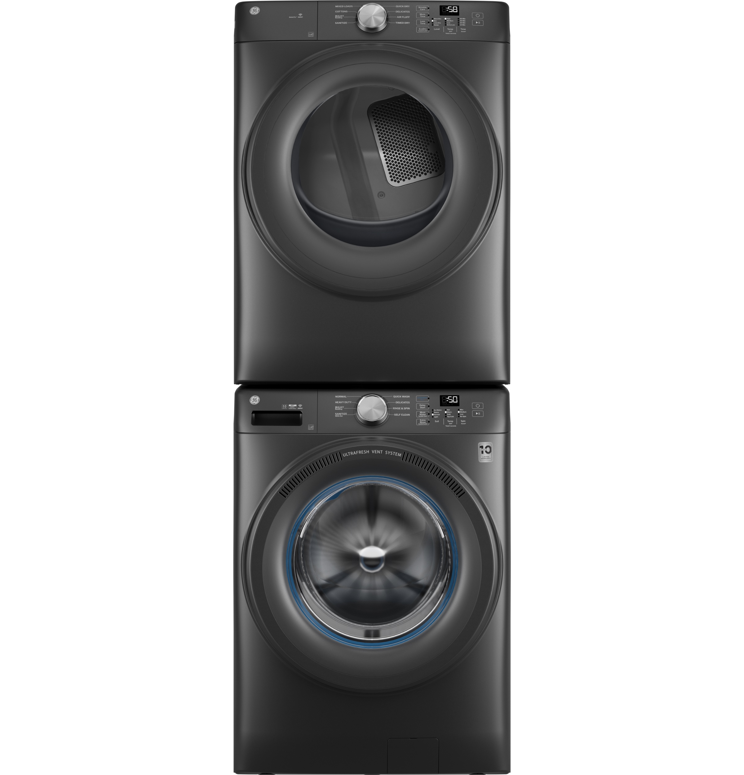 Ge® Energy Star® 4.6 Cu. Ft. Capacity Smart Front Load Washer With Ultrafresh Vent System With Odorblock™ GFW350SPYDS