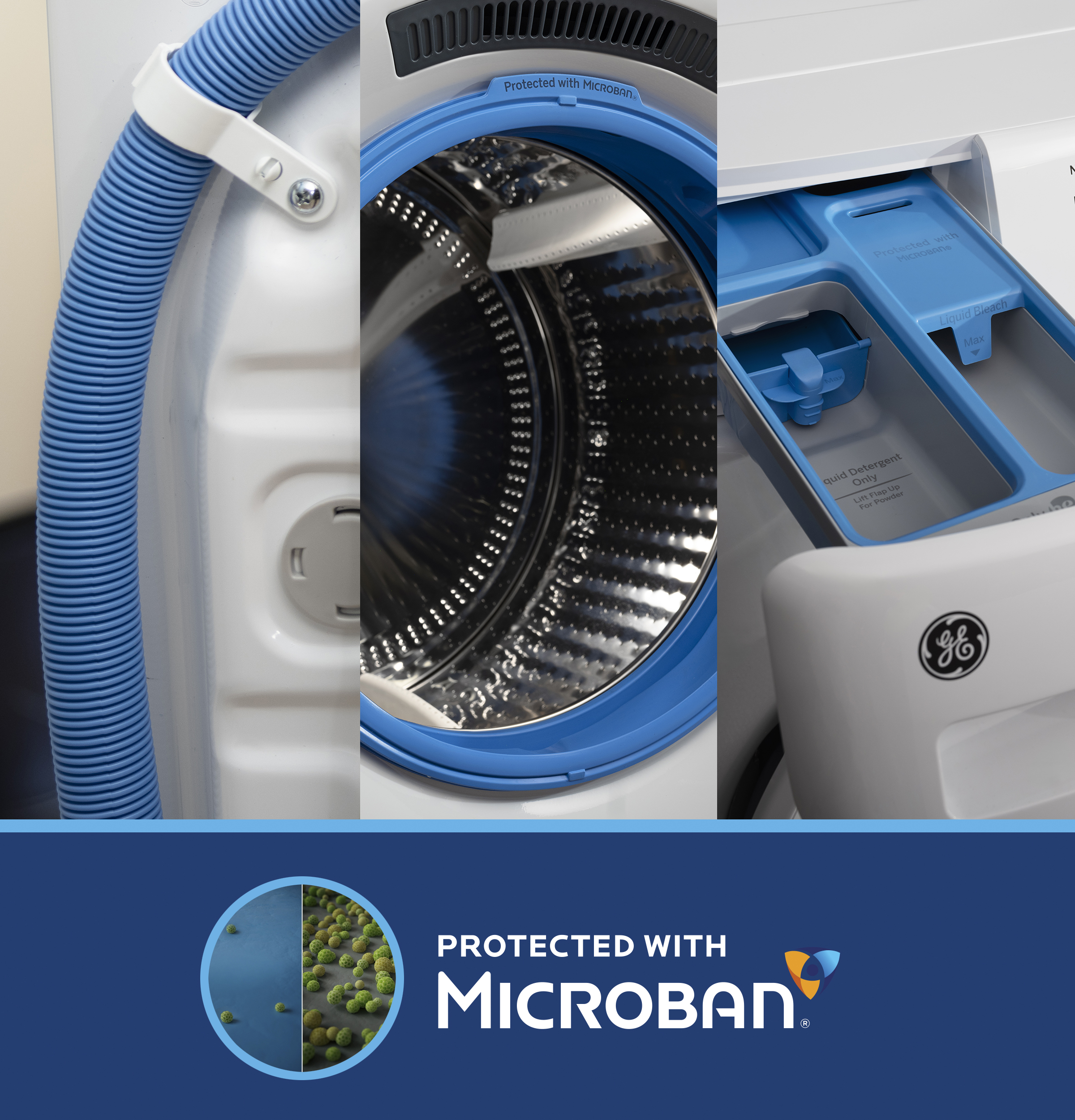 Ge® Energy Star® 4.6 Cu. Ft. Capacity Smart Front Load Washer With Ultrafresh Vent System With Odorblock™ GFW350SPYDS