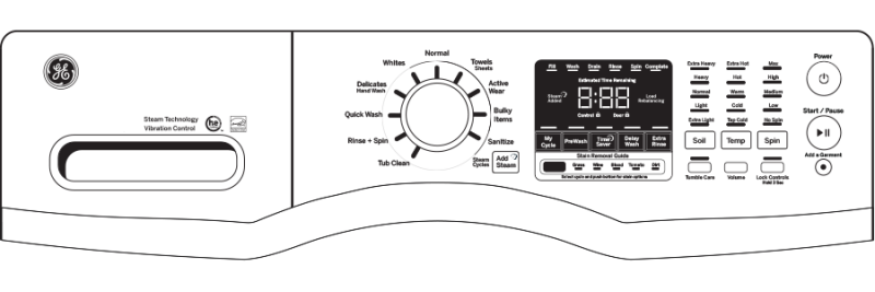 4.5 cu. ft. Capacity Front Load Washer with Steam GFW450SPMDG
