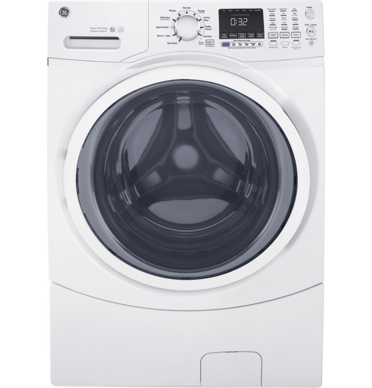 GE 4.5 cu. ft. Capacity Front Load Washer with Steam White GFW450SSMWW Picture 1