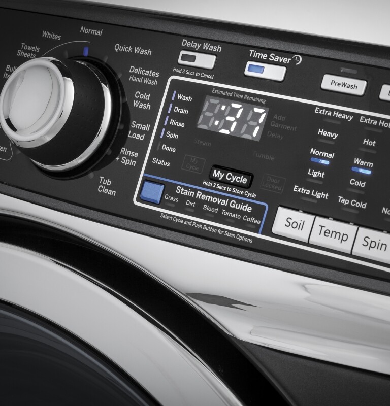 4.9 DOE cu. ft. Capacity RightHeight Front Load Washer with Steam GFW490RSKWW