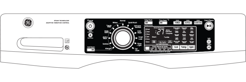 4.9 DOE cu. ft. Capacity RightHeight Front Load Washer with Steam GFW490RSKWW