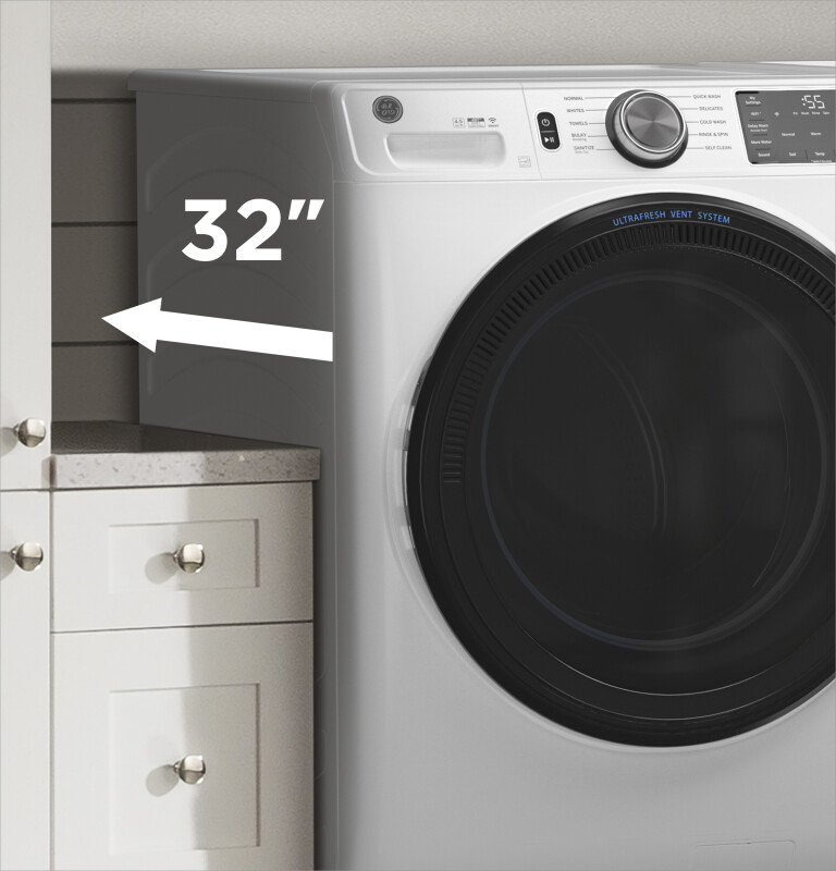 4.5 cu. ft. Capacity Smart Front Load Washer with UltraFresh Vent System with OdorBlock and Sanitize w/Oxi GFW510SCNWW