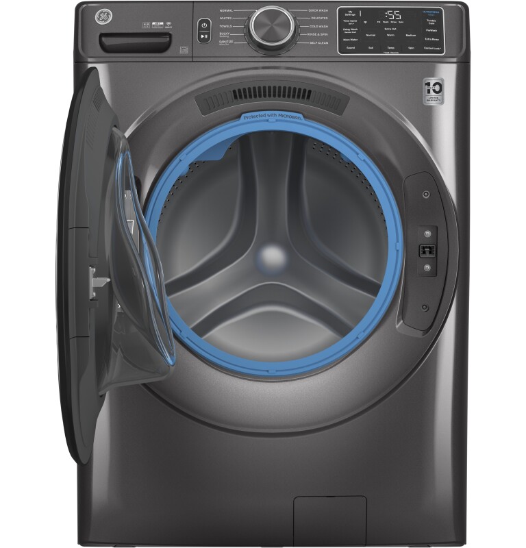 4.8 cu. ft. Capacity Smart Front Load Washer with UltraFresh Vent System with OdorBlock and Sanitize w/Oxi GFW550SPNDG