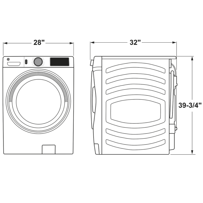 4.8 cu. ft. Capacity Smart Front Load Washer with UltraFresh Vent System with OdorBlock and Sanitize w/Oxi GFW550SPNDG