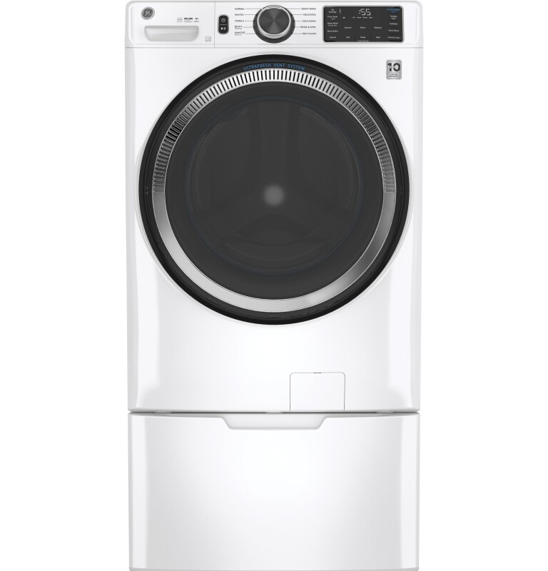 4.8 cu. ft. Capacity Smart Front Load Washer with UltraFresh Vent System with OdorBlock and Sanitize w/Oxi GFW550SSNWW