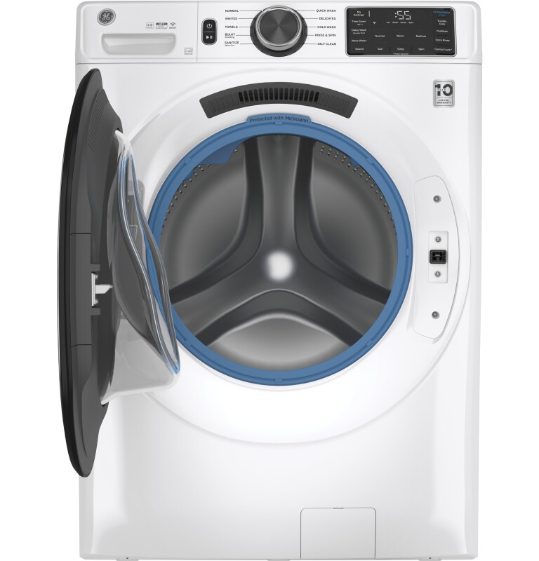 4.8 cu. ft. Capacity Smart Front Load Washer with UltraFresh Vent System with OdorBlock and Sanitize w/Oxi GFW550SSNWW