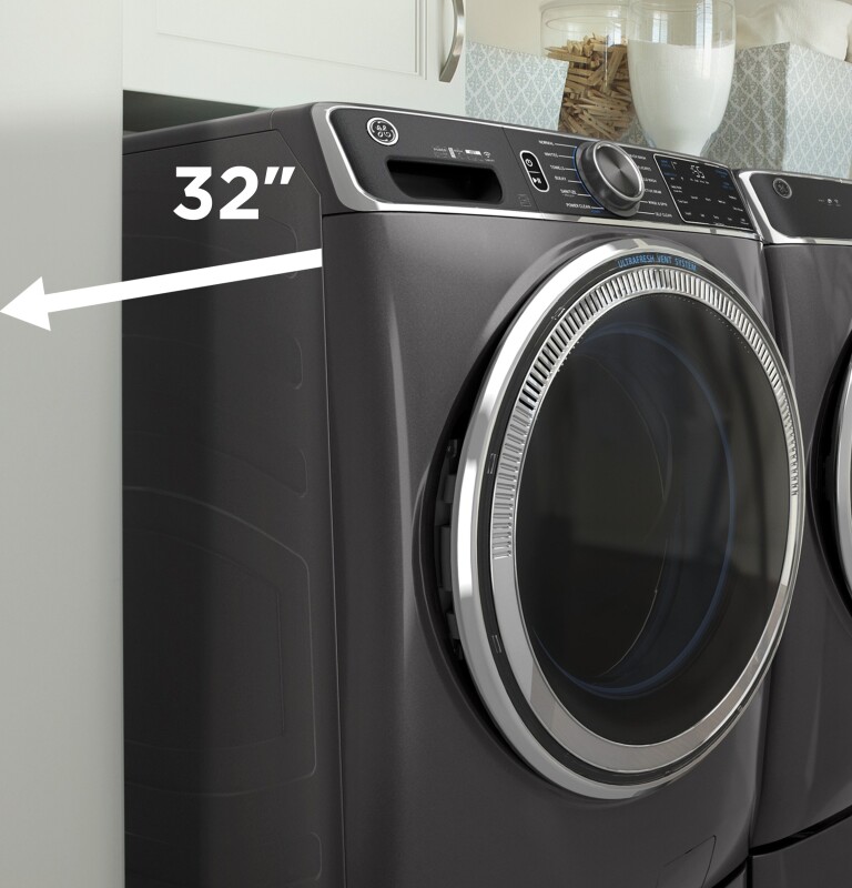 4.8 cu. ft. Capacity Smart Front Load Washer with UltraFresh Vent System with OdorBlock and Sanitize w/Oxi GFW550SSNWW