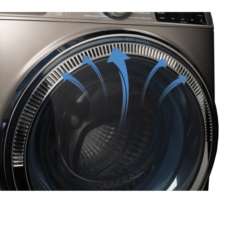 4.8 cu. ft. Capacity Smart Front Load Steam Washer with SmartDispense UltraFresh Vent System with OdorBlock and Steam GFW650SPNSN