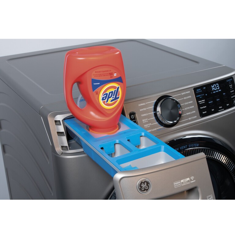 4.8 cu. ft. Capacity Smart Front Load Steam Washer with SmartDispense UltraFresh Vent System with OdorBlock and Steam GFW650SPNSN