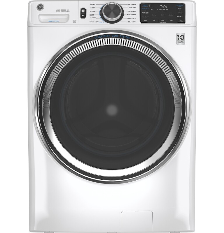 4.8 cu. ft. Capacity Smart Front Load Steam Washer with SmartDispense UltraFresh Vent System with OdorBlock and Steam GFW650SSNWW