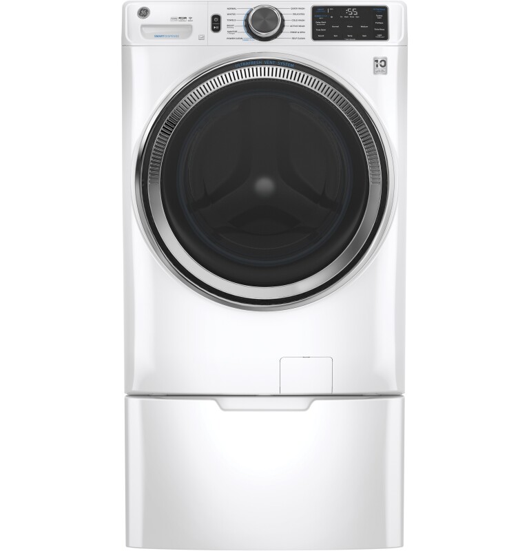 4.8 cu. ft. Capacity Smart Front Load Steam Washer with SmartDispense UltraFresh Vent System with OdorBlock and Steam GFW650SSNWW