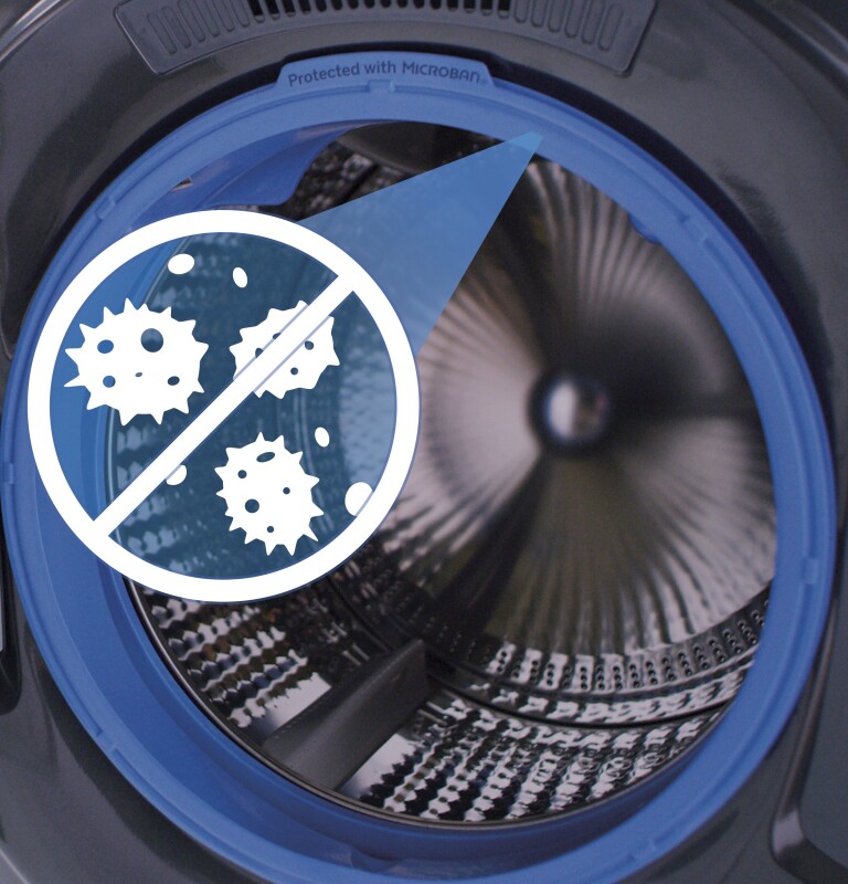 4.8 cu. ft. Capacity Smart Front Load Steam Washer with SmartDispense UltraFresh Vent System with OdorBlock and Steam GFW650SSNWW