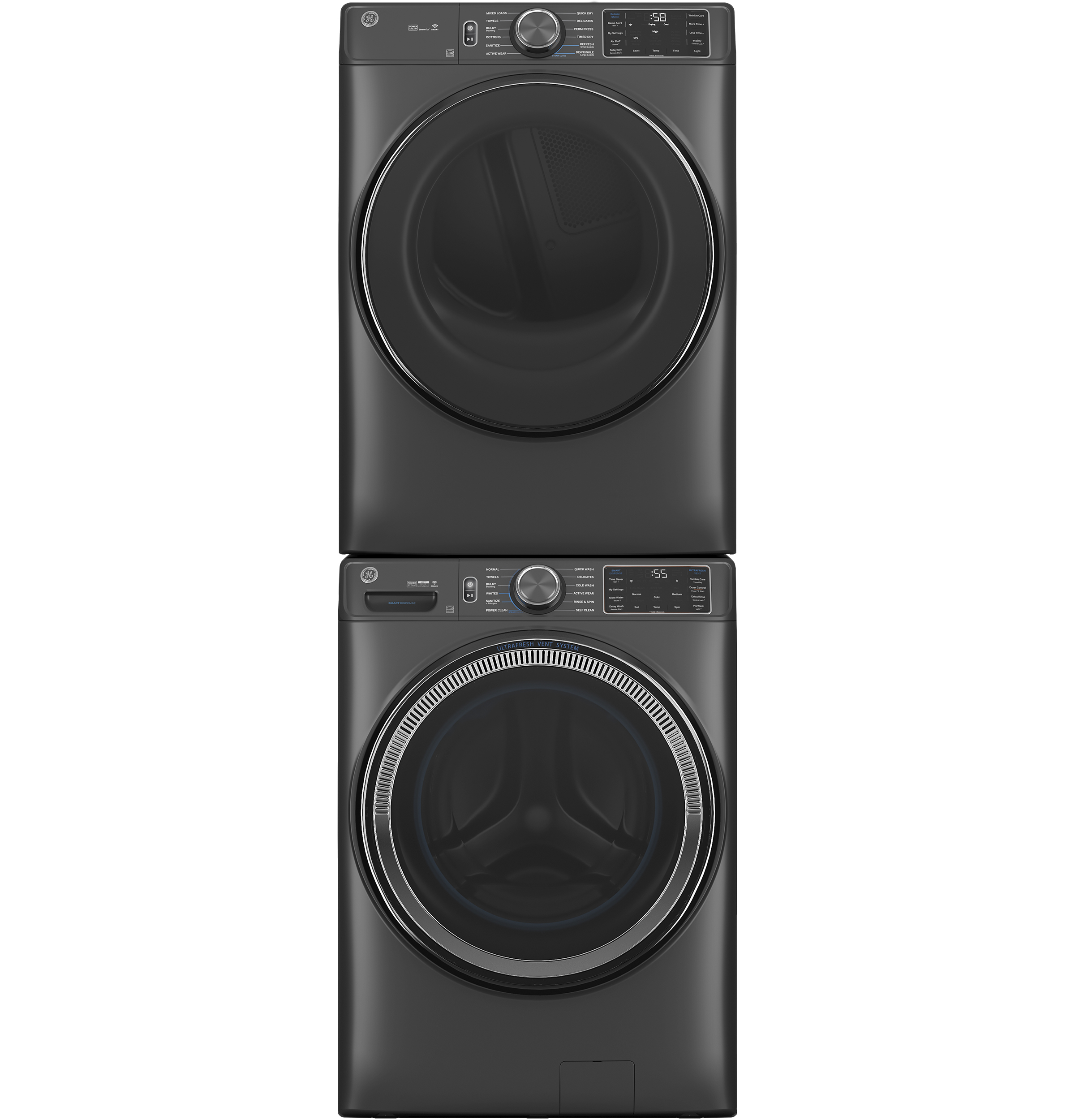 5.0 cu. ft. Capacity Smart Front Load Steam Washer with SmartDispense UltraFresh Vent System with OdorBlock and Steam GFW655SPVDS