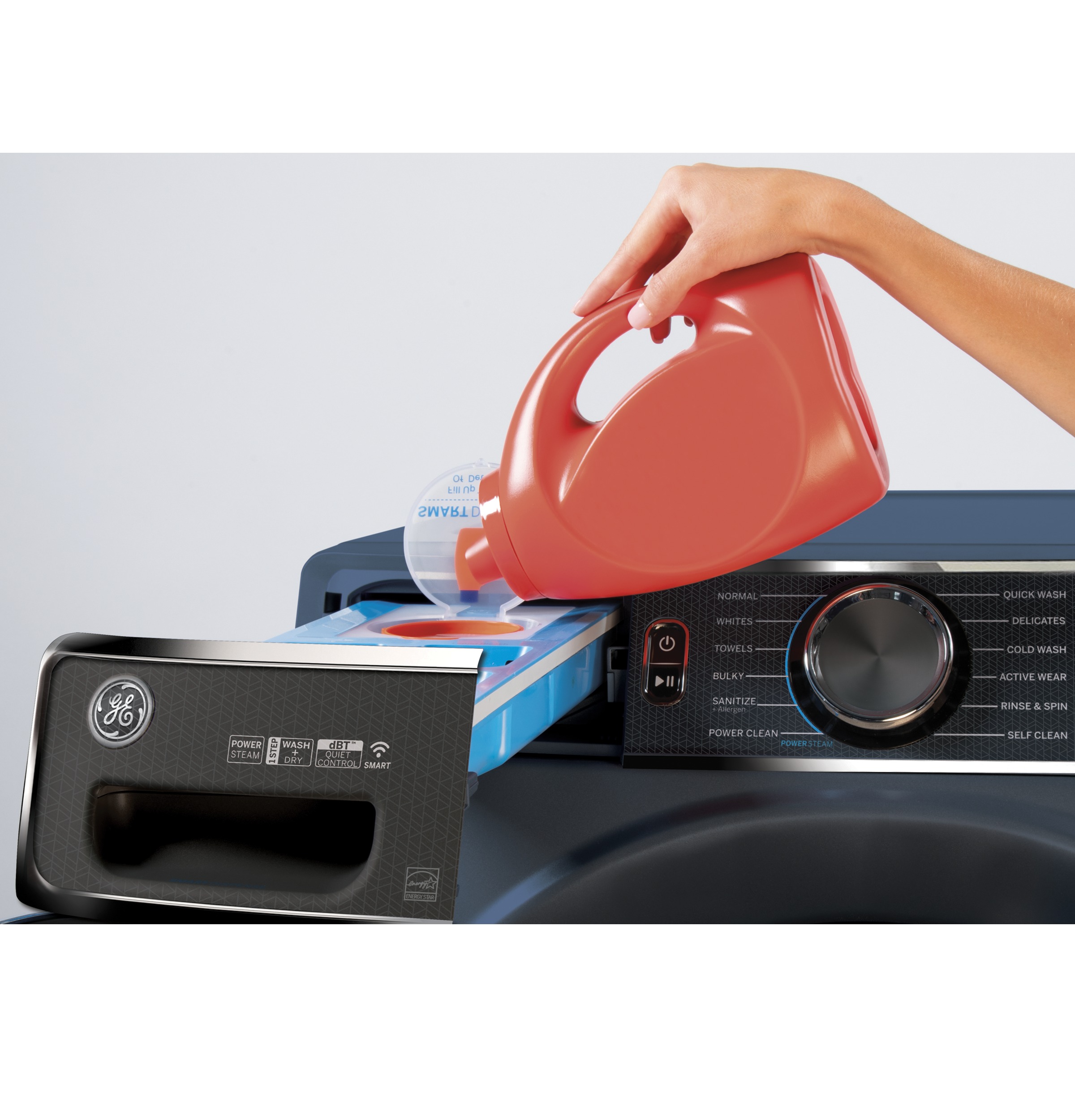 5.0 cu. ft. Capacity Smart Front Load Steam Washer with SmartDispense UltraFresh Vent System with OdorBlock and Steam GFW655SPVDS