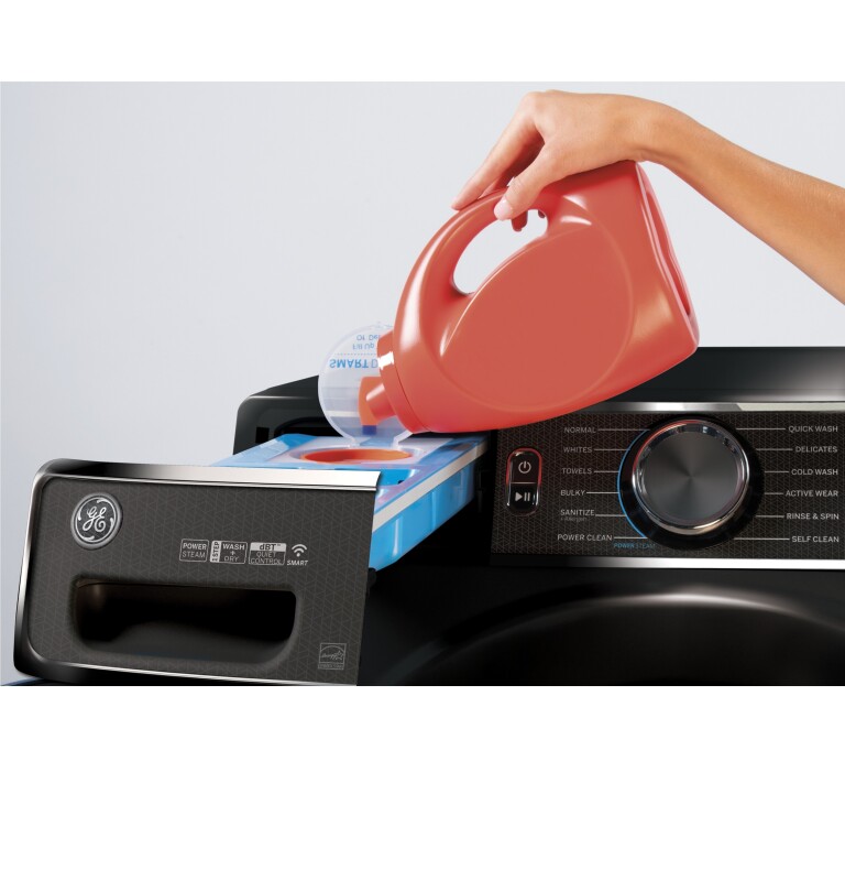 5.0 cu. ft. Capacity Smart Front Load Steam Washer with SmartDispense UltraFresh Vent System with OdorBlock and Steam GFW850SPNDG