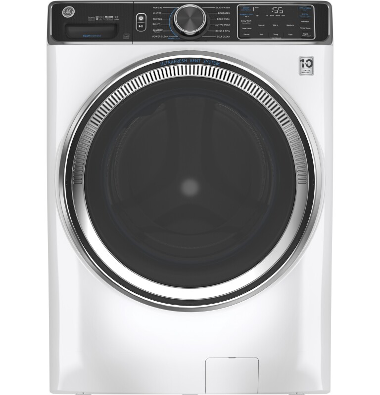 5.0 cu. ft. Capacity Smart Front Load Steam Washer with SmartDispense UltraFresh Vent System with OdorBlock and Steam GFW850SSNWW