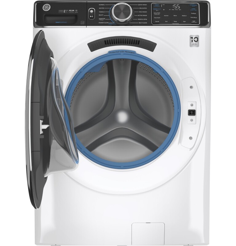 5.0 cu. ft. Capacity Smart Front Load Steam Washer with SmartDispense UltraFresh Vent System with OdorBlock and Steam GFW850SSNWW