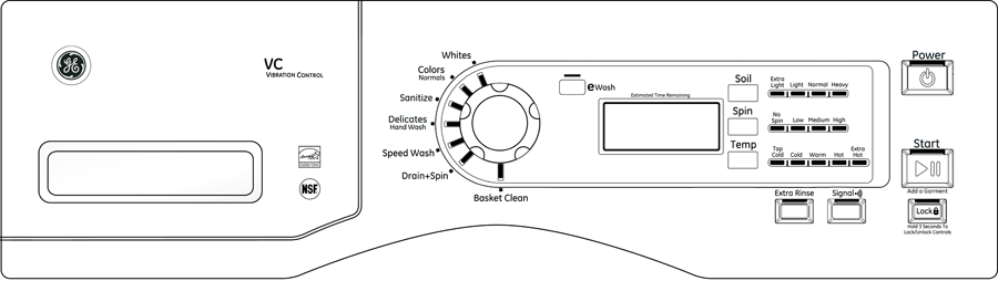 3.6 DOE Cu. Ft. Capacity Frontload Washer GFWH1200HWW