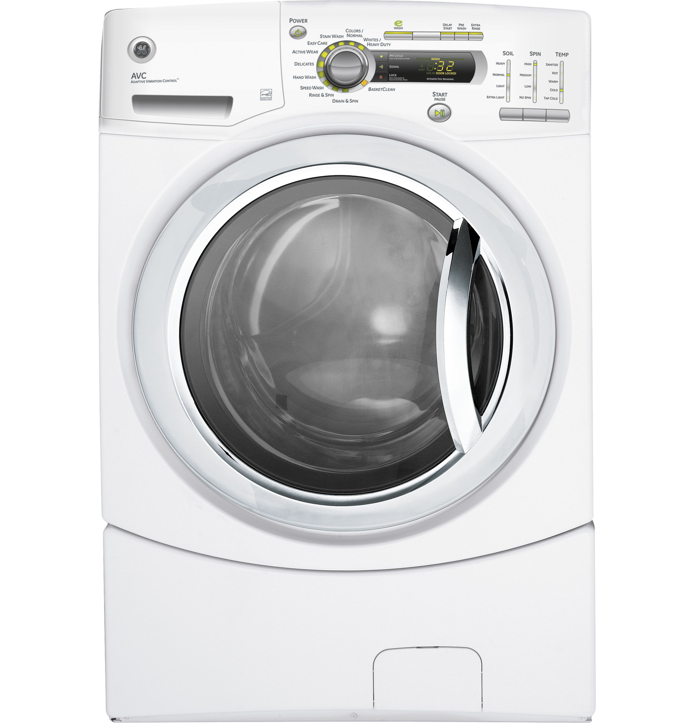 4.1 DOE cu. ft. stainless steel capacity frontload washer GFWH2400LWW