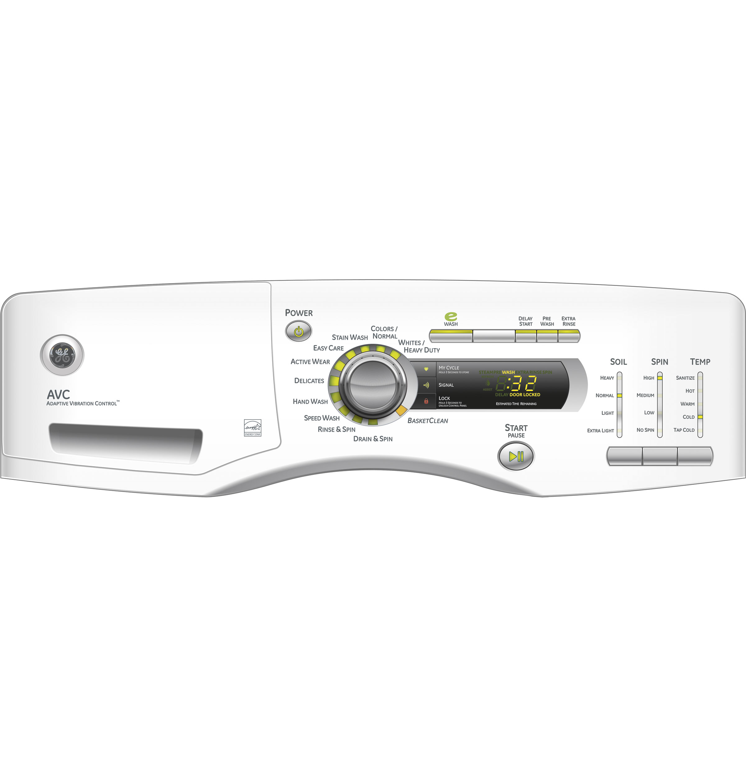 4.1 DOE cu. ft. stainless steel capacity frontload washer GFWH2400LWW