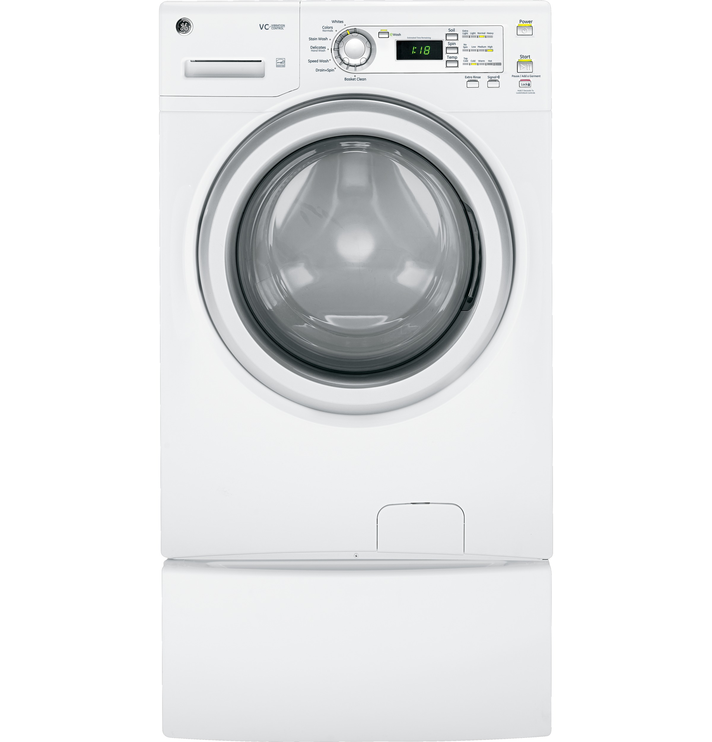 3.6 DOE Cu. Ft. Capacity Frontload Washer with Stainless Steel Basket GFWN1100DWW