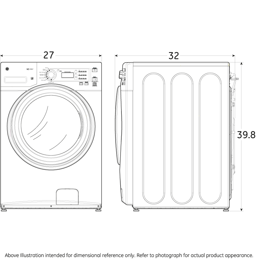 3.6 DOE Cu. Ft. Capacity Frontload Washer with Stainless Steel Basket GFWN1100DWW