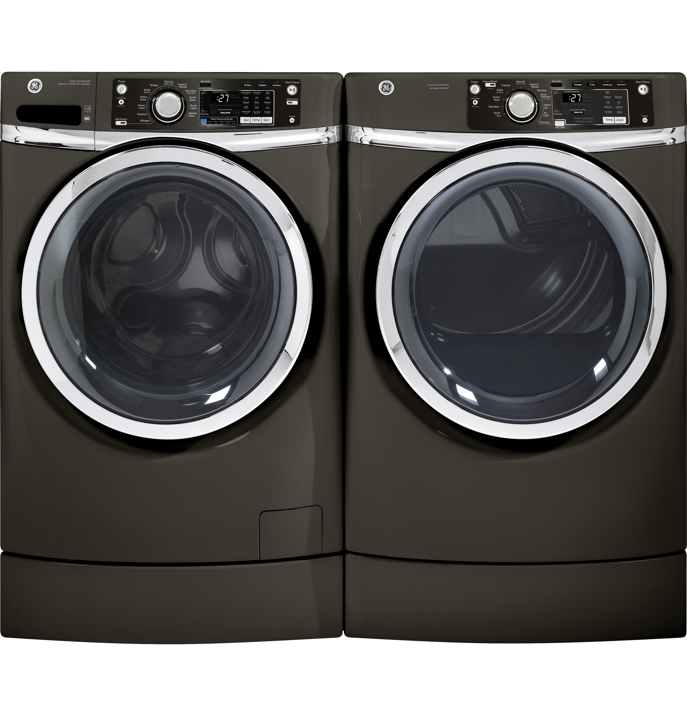 4.5 DOE cu. ft. capacity RightHeight Design Front Load washer GFWR2705HMC