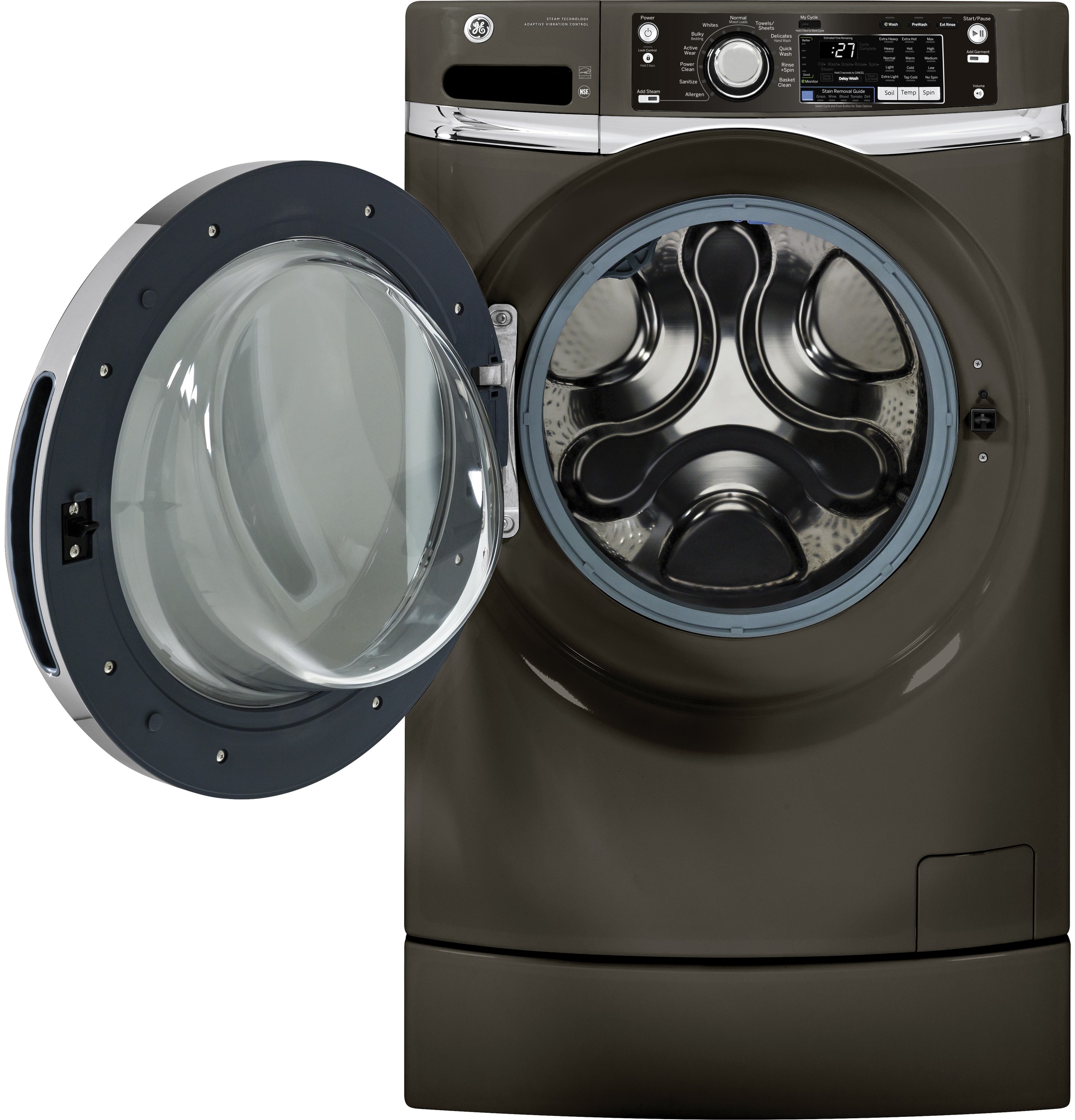4.5 DOE cu. ft. capacity RightHeight Design Front Load washer GFWR2705HMC