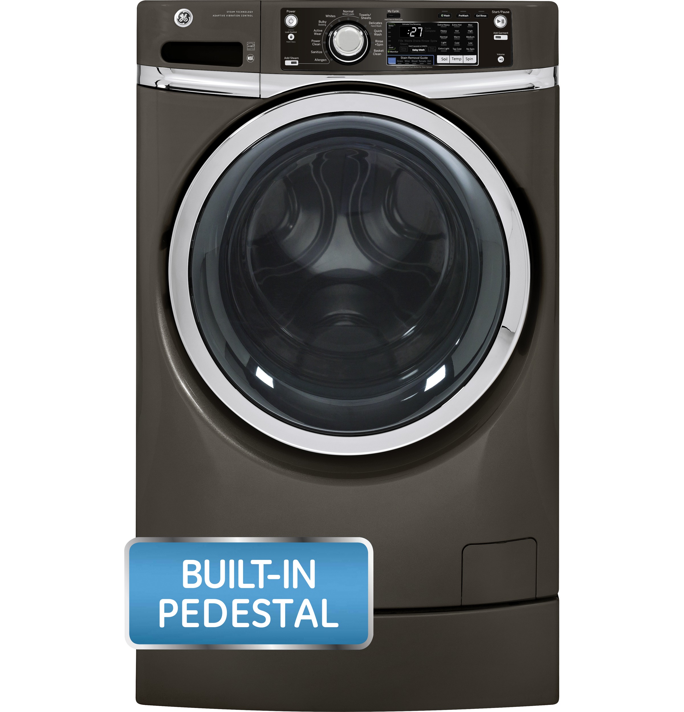 4.5 DOE cu. ft. capacity RightHeight Design Front Load washer GFWR2705HMC