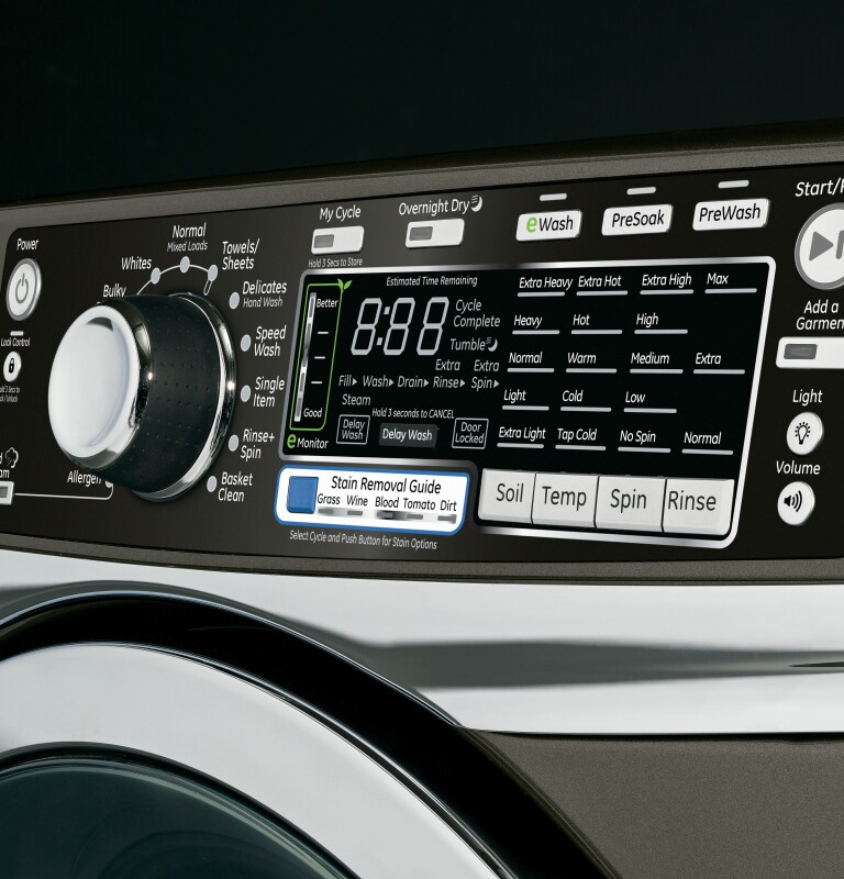 4.8 DOE cu. ft. capacity RightHeight Design Front Load washer GFWR4805FMC