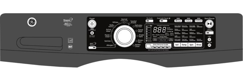 4.8 DOE cu. ft. capacity RightHeight Design Front Load washer GFWR4805FMC