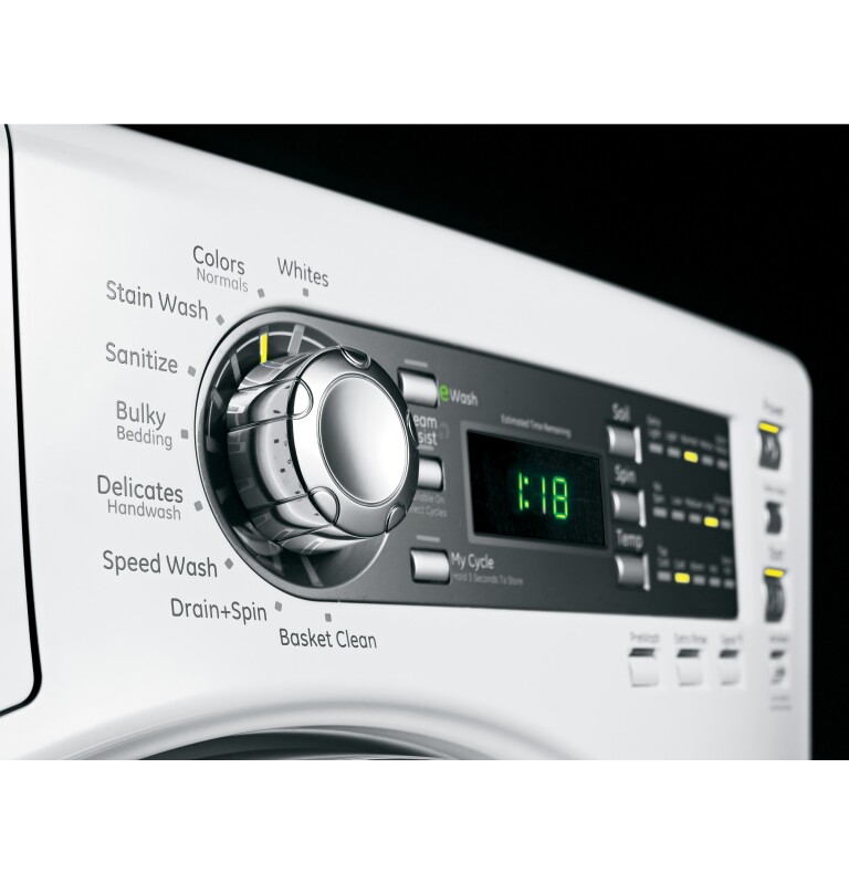 4.1 DOE cu. ft. capacity frontload washer with steam GFWS1500DWW