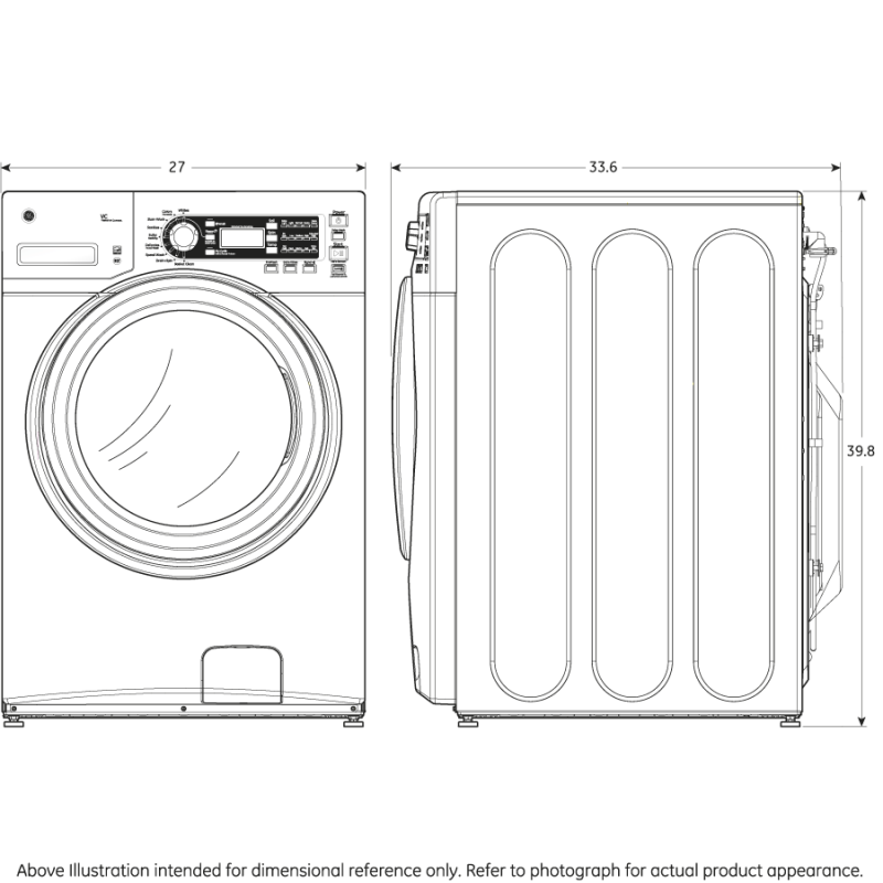4.1 DOE cu. ft. capacity frontload washer with steam GFWS1500DWW