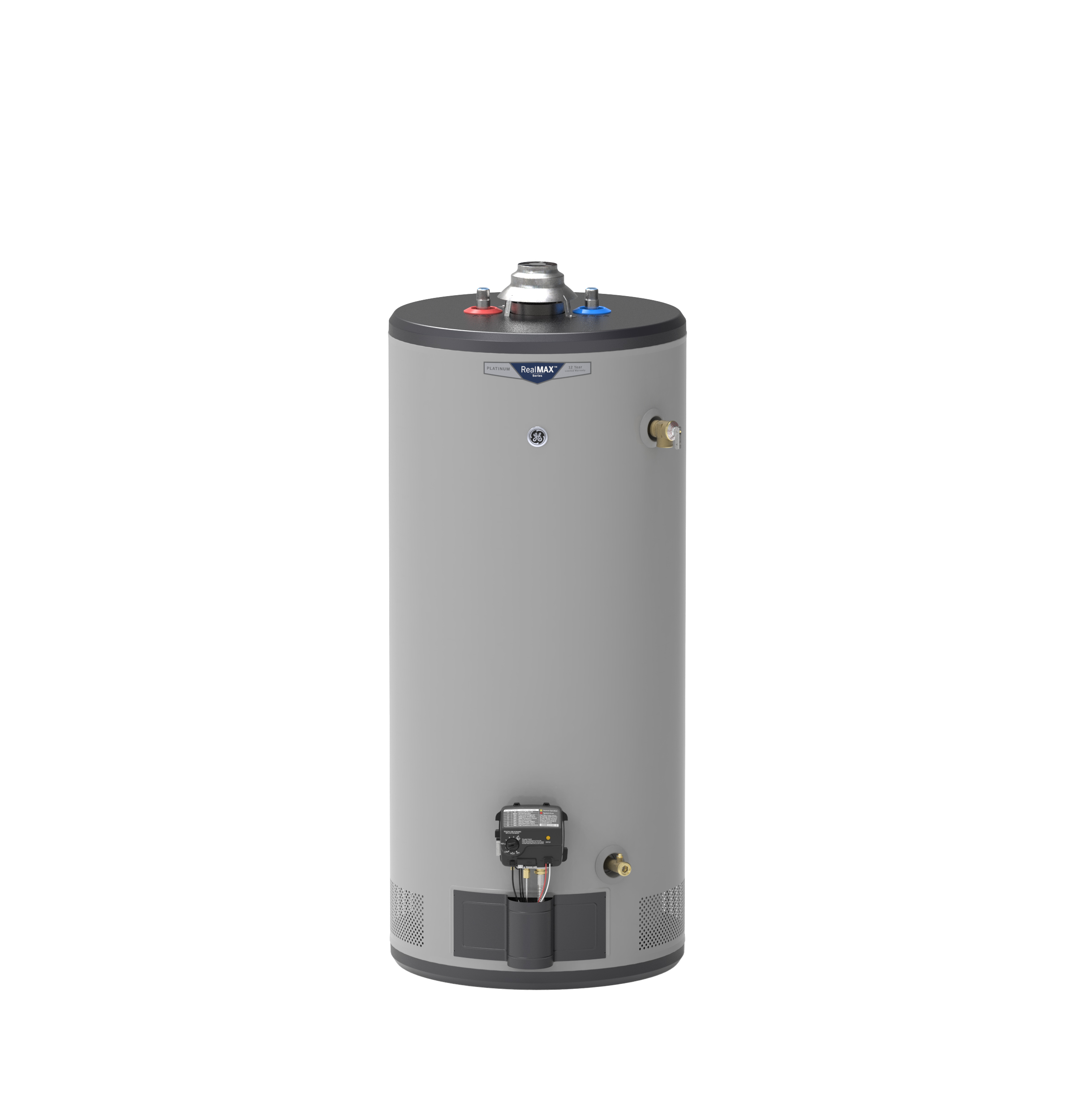 RealMAX Platinum 40-Gallon Short Natural Gas Atmospheric Water Heater GG40S12BXR