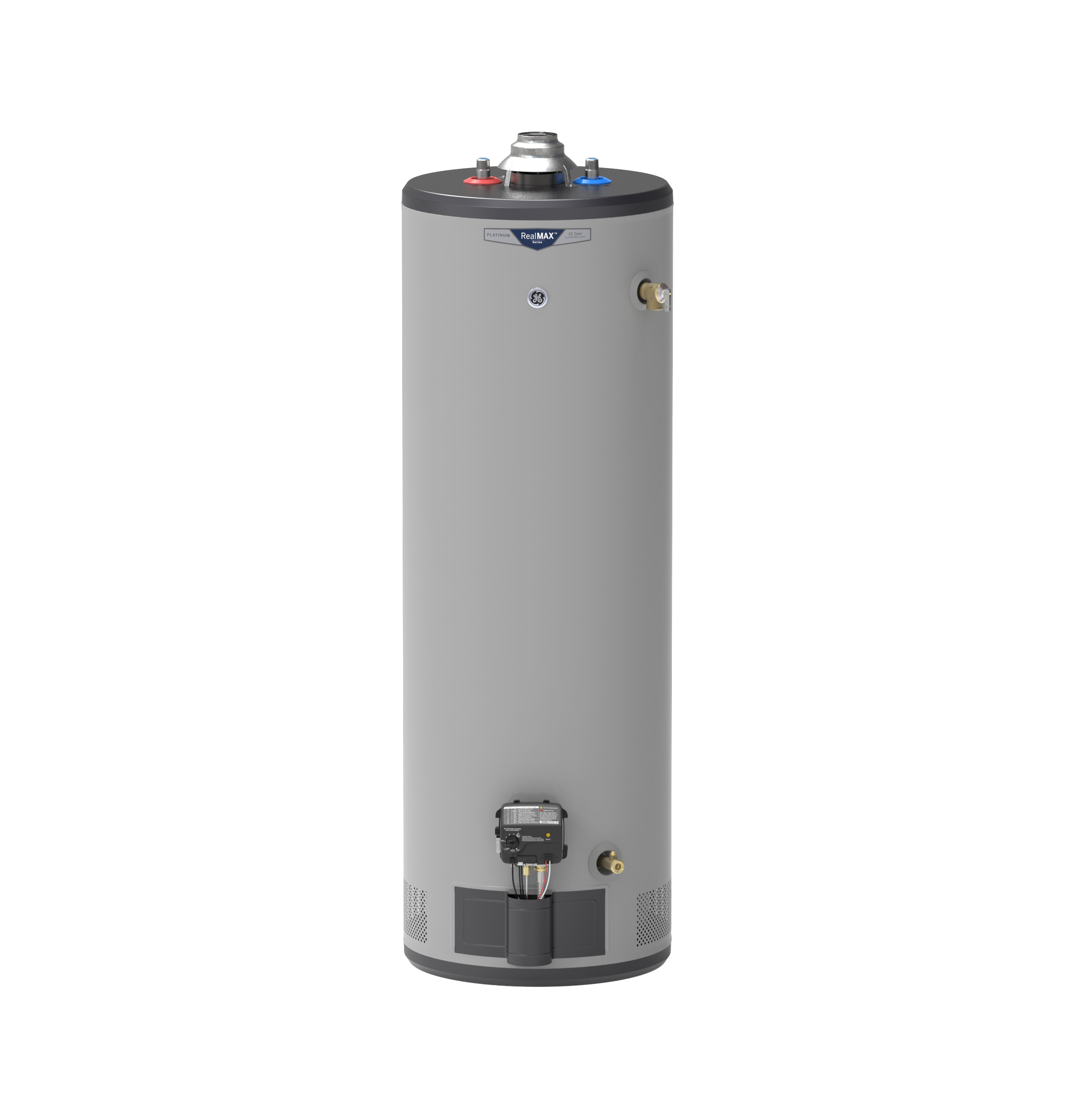 RealMAX Platinum 40-Gallon Tall Natural Gas Atmospheric Water Heater GG40T12BXR