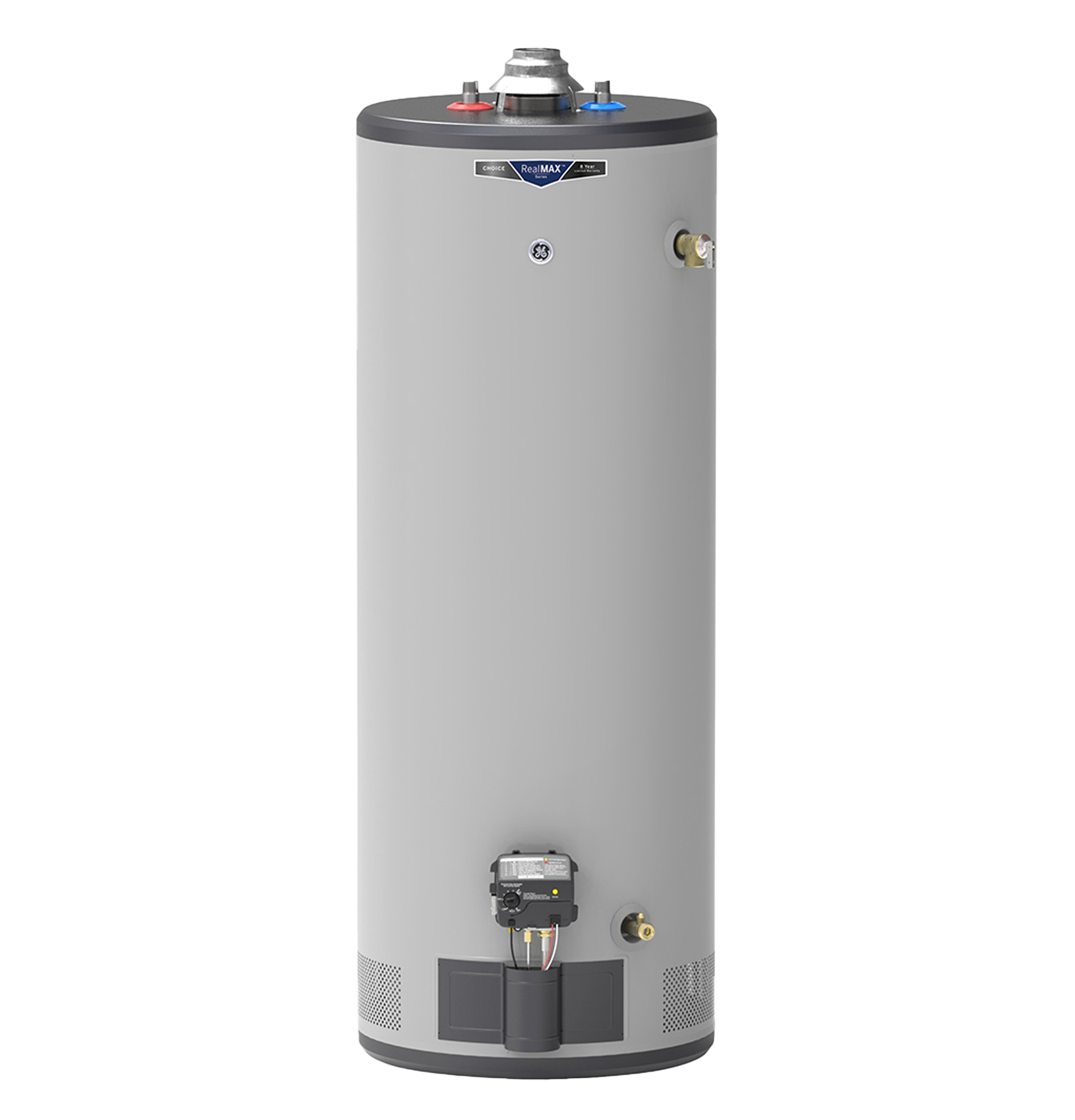 RealMAX Choice 50-Gallon Tall Natural Gas Atmospheric Water Heater GG50T08BXR