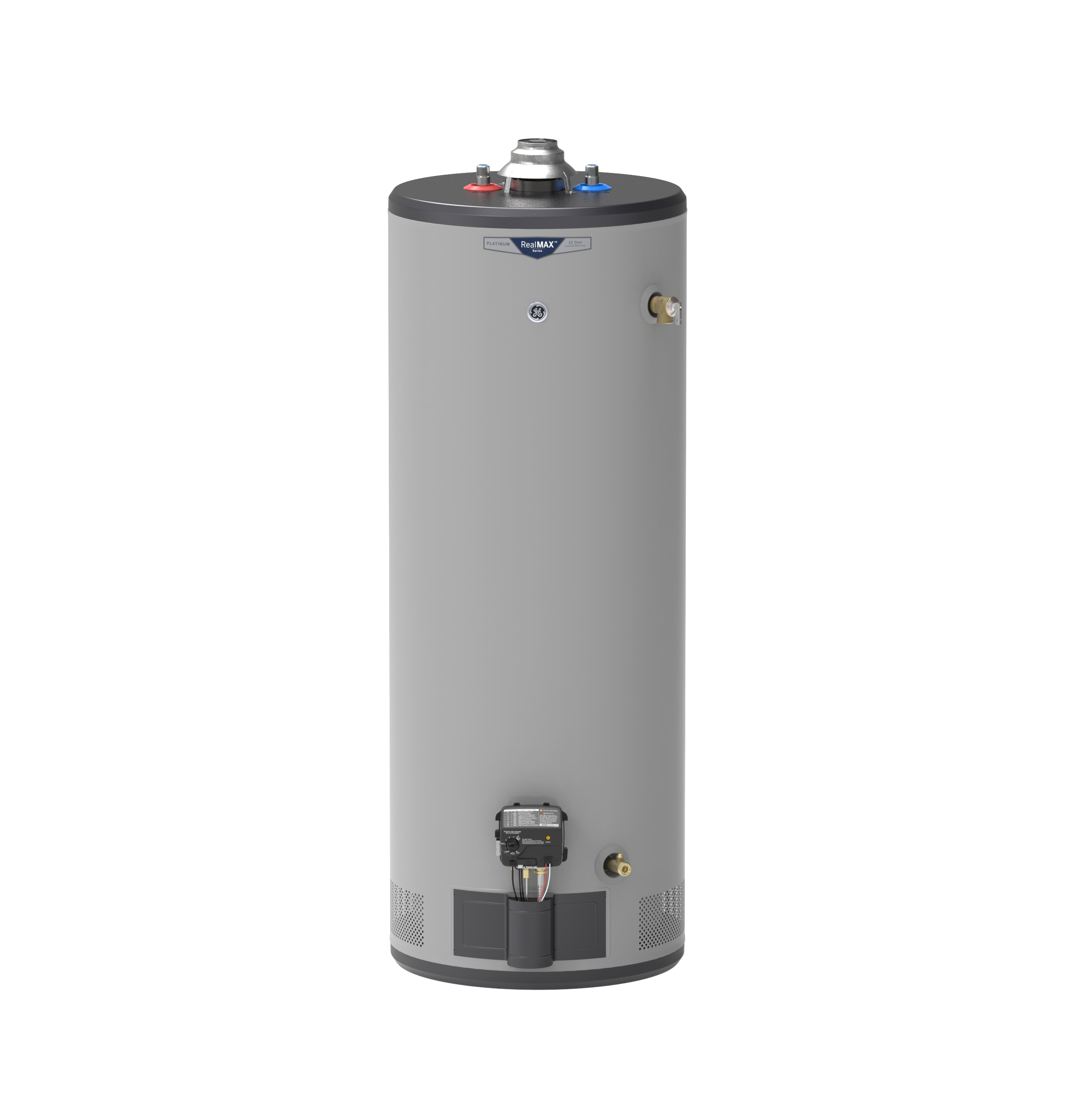 RealMAX Platinum 50-Gallon Tall Natural Gas Atmospheric Water Heater GG50T12BXR