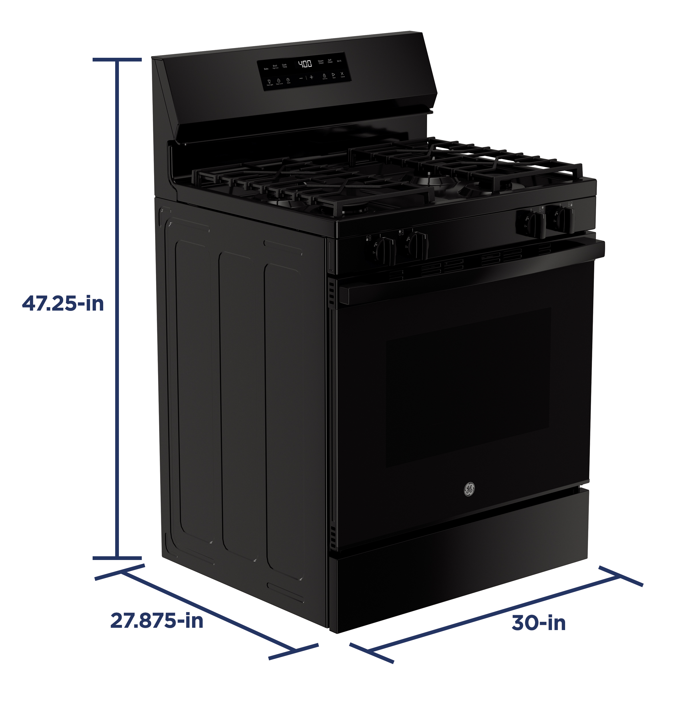 30" Free-Standing Gas Range GGF400PVBB