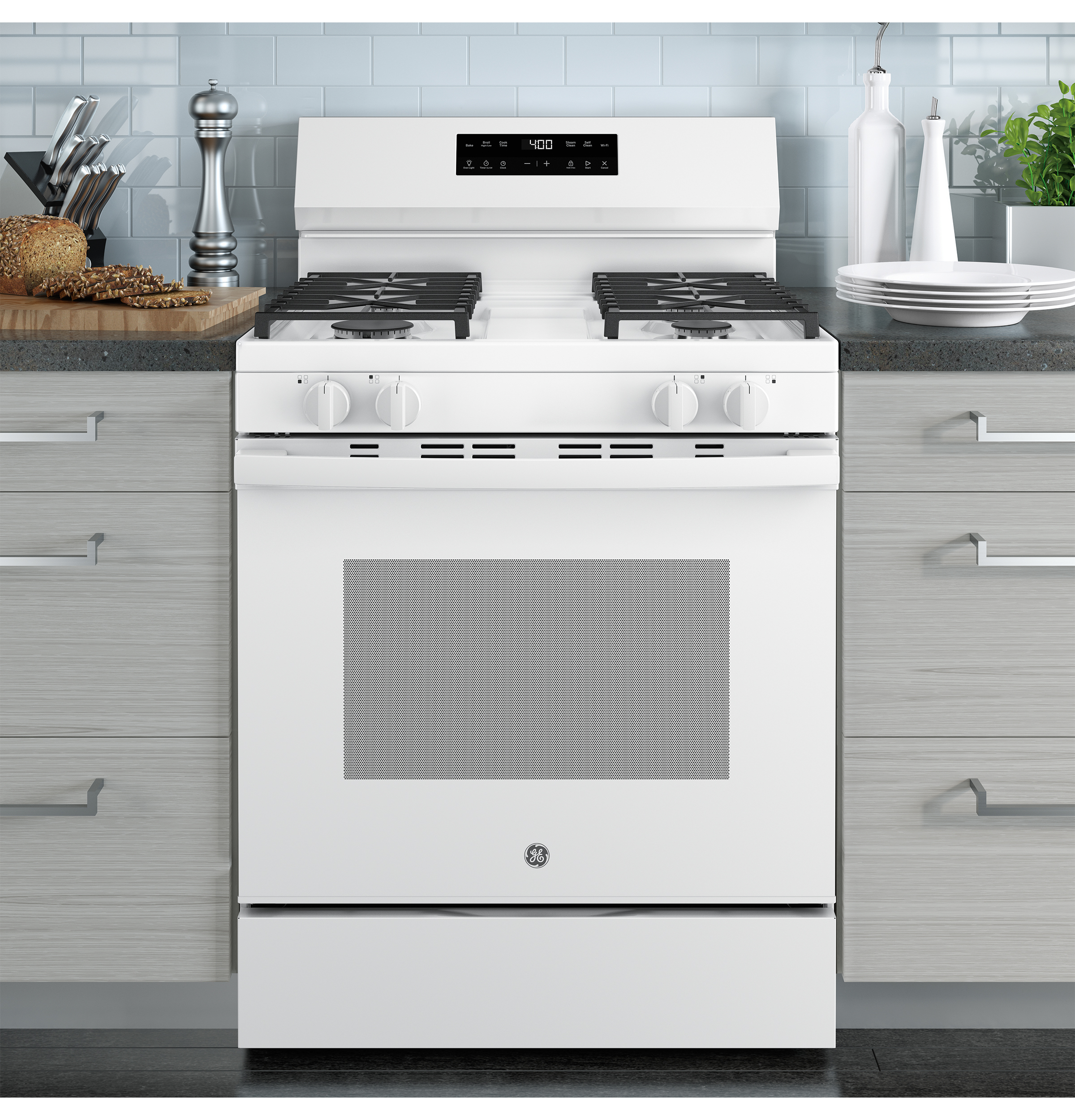 30" Free-Standing Gas Range GGF400PVWW