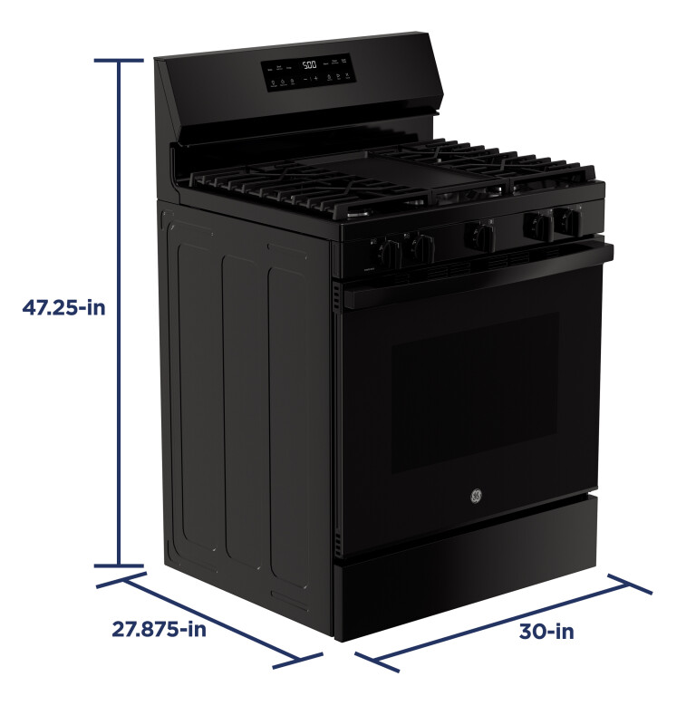30" Free-Standing Gas Range with Crisp Mode GGF500PVBB