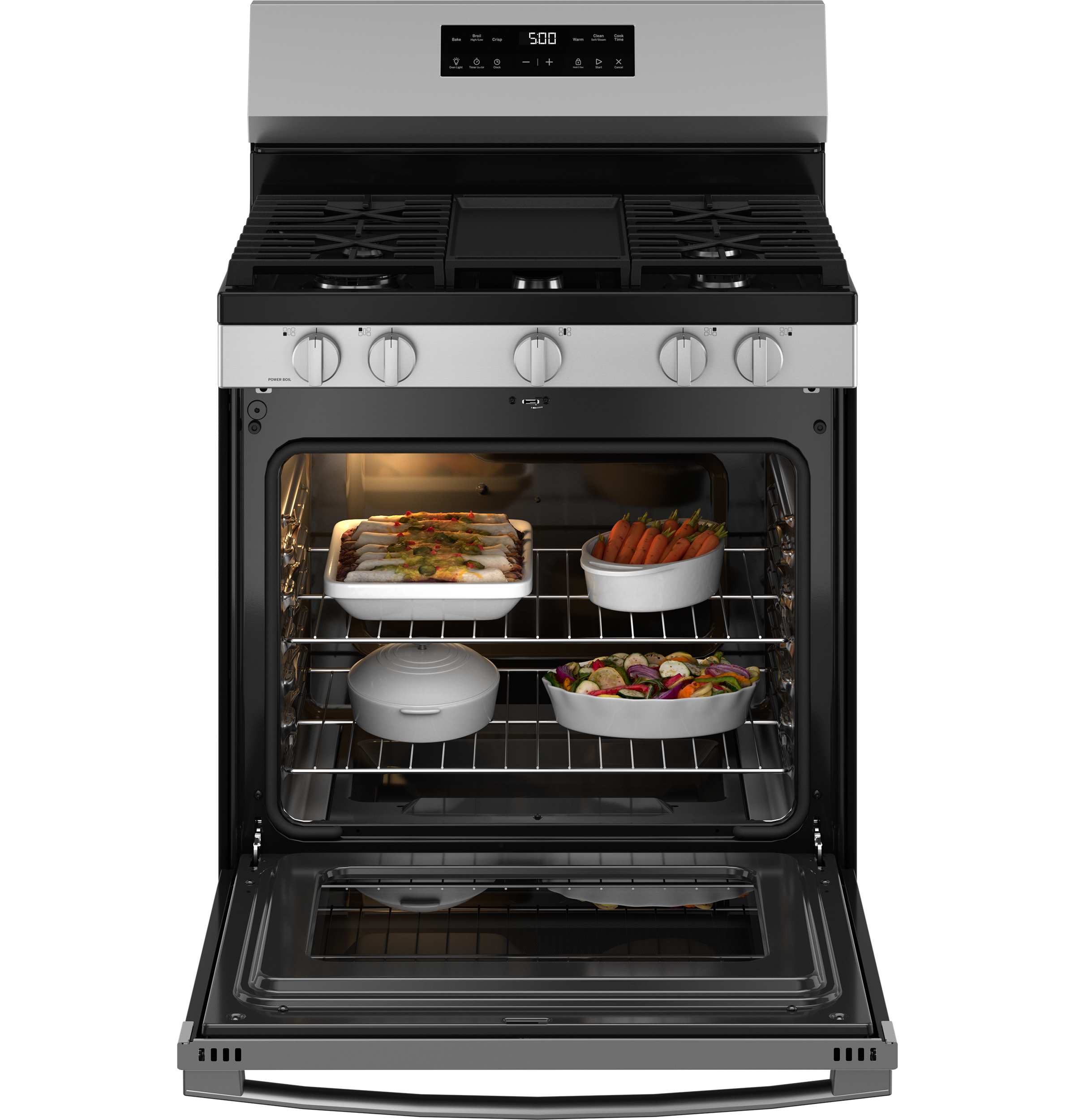 30" Free-Standing Gas Range with Crisp Mode GGF500PVSS