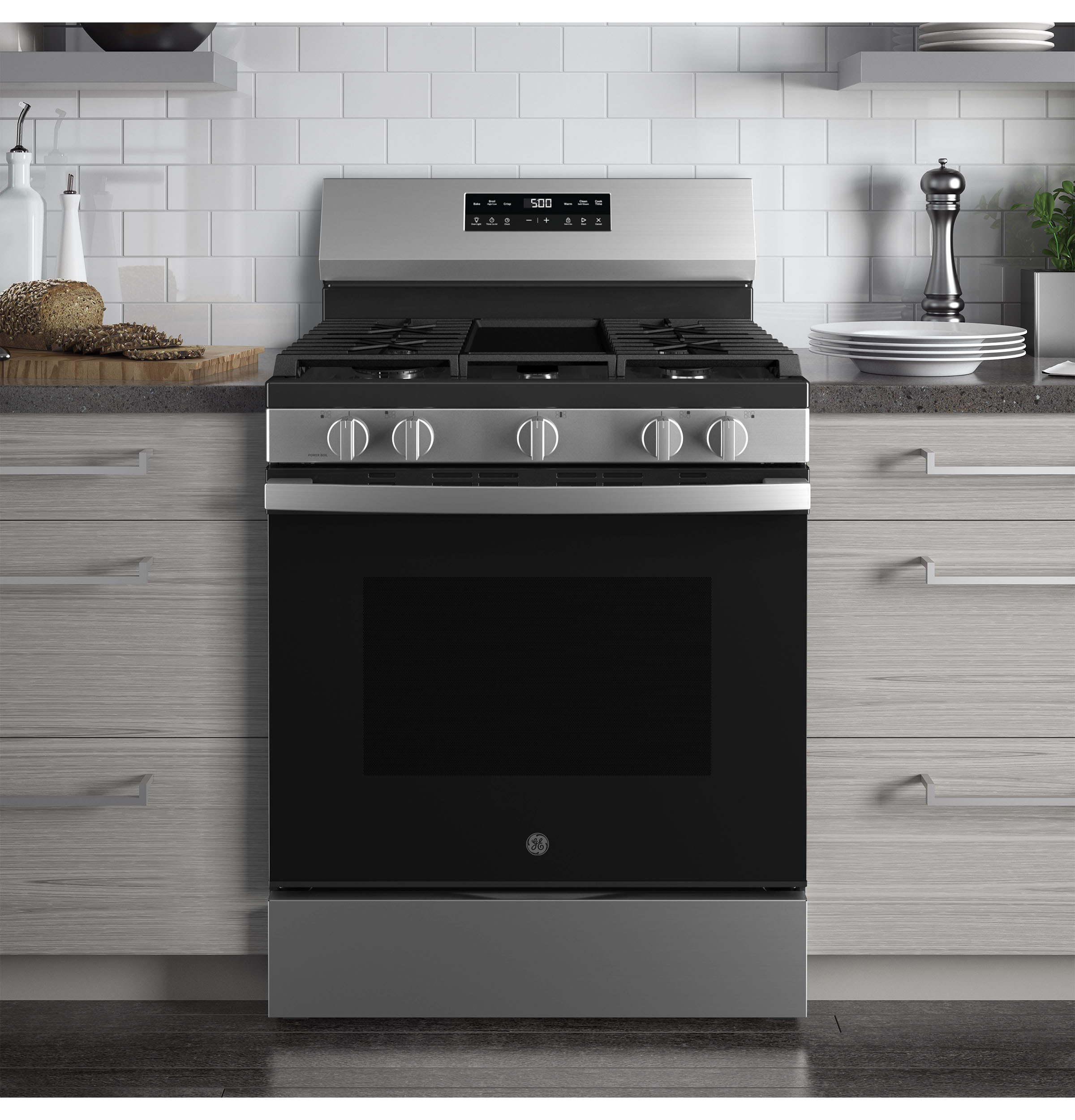 30" Free-Standing Gas Range with Crisp Mode GGF500PVSS